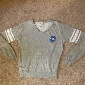 Freeze Light Gray NASA V-Neck Sweatshirt
